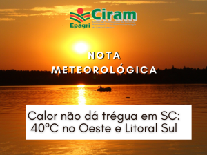 Read more about the article Calor não dá trégua em SC: 40ºC no Oeste e Litoral Sul