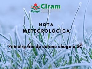 Read more about the article Primeiro frio de outono chega à SC