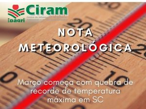 Read more about the article Março começa com quebra de recorde de temperatura máxima em SC