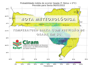 Read more about the article Temperatura baixa com previsão de geada em SC