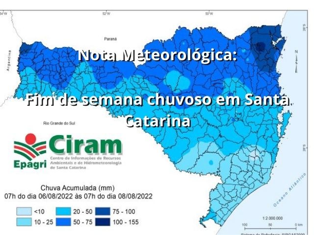Leia mais sobre o artigo Fim de semana chuvoso em Santa Catarina