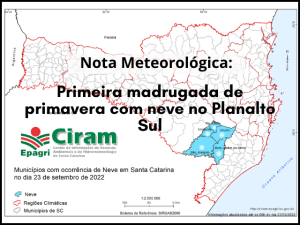 Read more about the article Primeira madrugada de primavera com neve no Planalto Sul