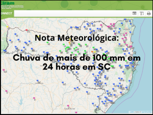 Read more about the article Chuva de mais de 100 mm em 24 horas em SC
