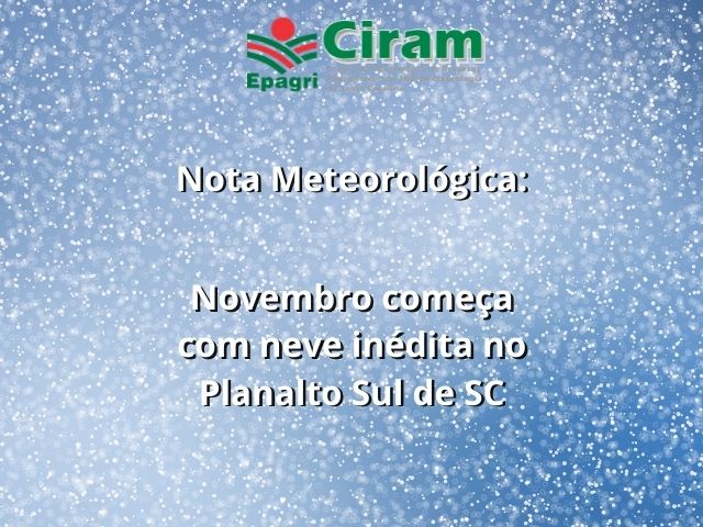 Leia mais sobre o artigo Novembro começa com neve inédita no Planalto Sul de SC