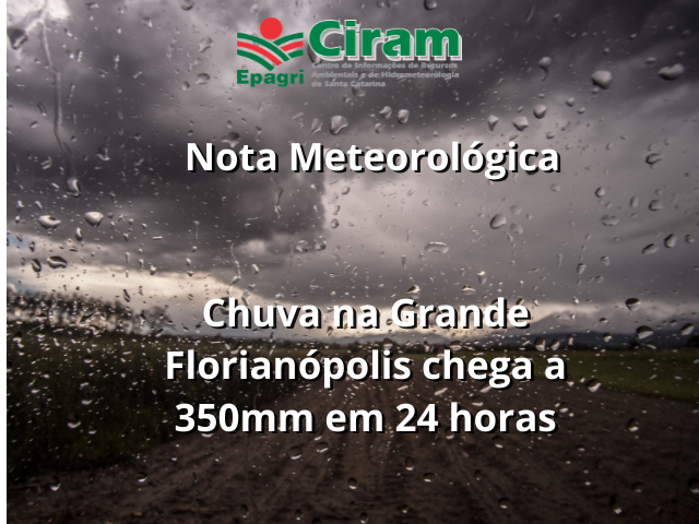 Read more about the article <strong>Chuva na Grande Florianópolis chega a 350mm em 24 horas</strong>