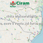 Frio, neve e vento sul forte em SC