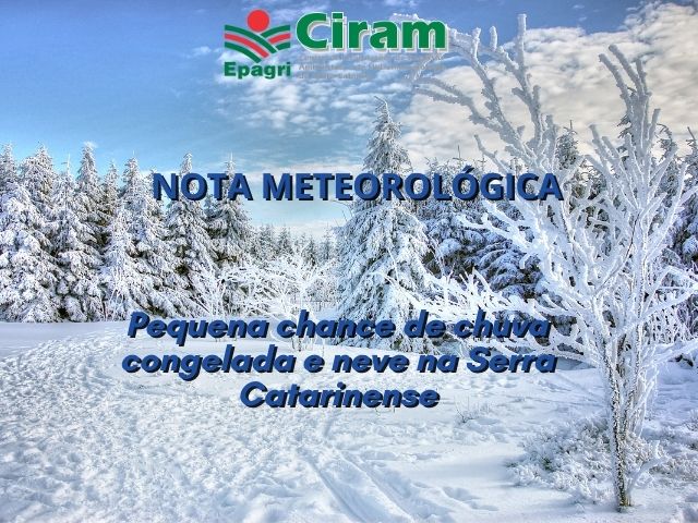 Leia mais sobre o artigo Pequena chance de chuva congelada e neve na Serra Catarinense