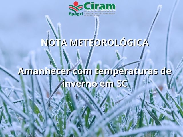 Leia mais sobre o artigo Amanhecer com temperaturas de inverno em SC