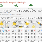 De -3°C nesta sexta-feira para 40°C no início da semana  