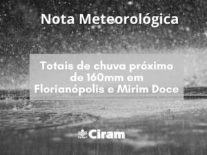 Leia mais sobre o artigo Totais de chuva próximo de 160mm em Florianópolis e Mirim Doce