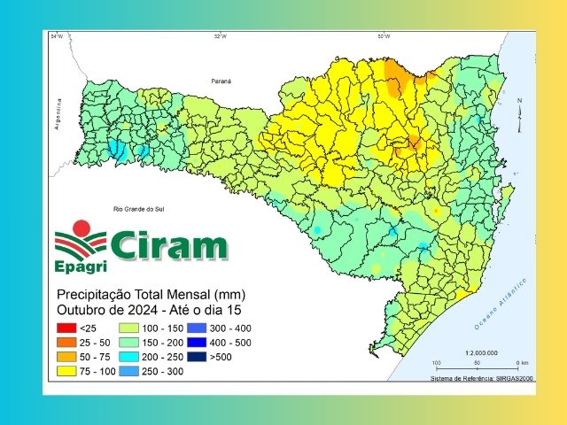 Leia mais sobre o artigo A chuva de outubro foi frequente, bem distribuída e supera a média do mês em parte de SC