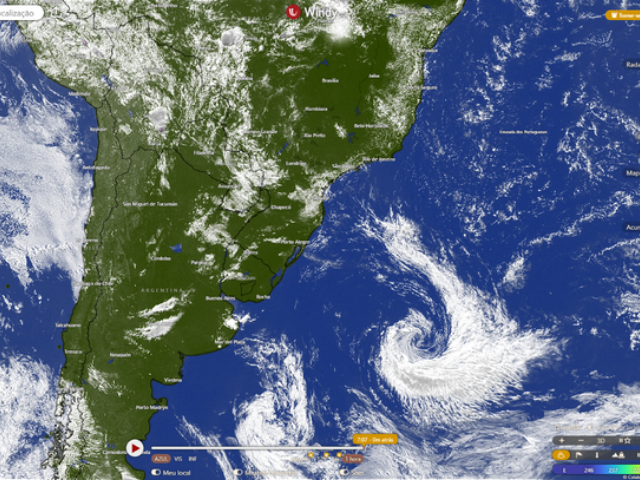 Leia mais sobre o artigo Ciclone Extratropical afastado da costa do Sul do Brasil