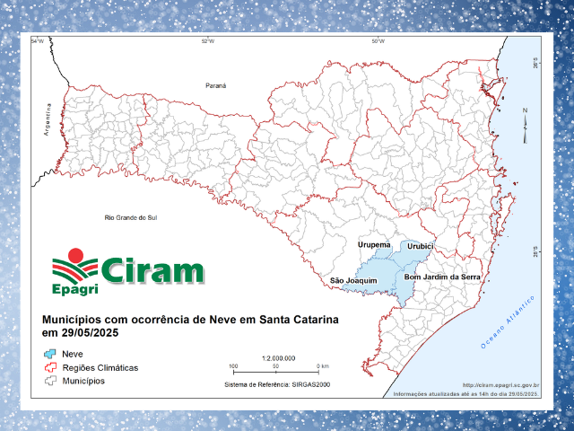 Leia mais sobre o artigo Veja o mapa da neve em SC e o frio nos próximos dias