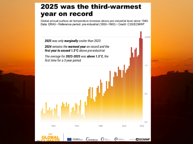 Leia mais sobre o artigo 2025 foi o terceiro ano mais quente já registado