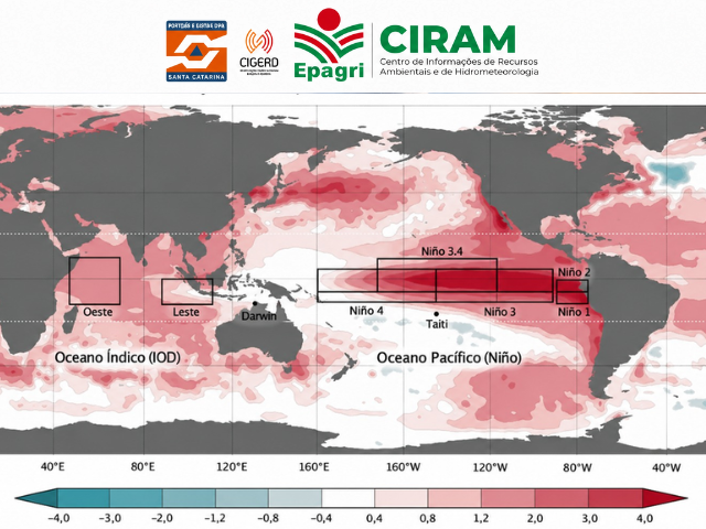 Leia mais sobre o artigo NOTA METEOROLÓGICA SDC/SC E EPAGRI 29/09 – Previsão Climática para o trimestre outubro, novembro e dezembro de 2026